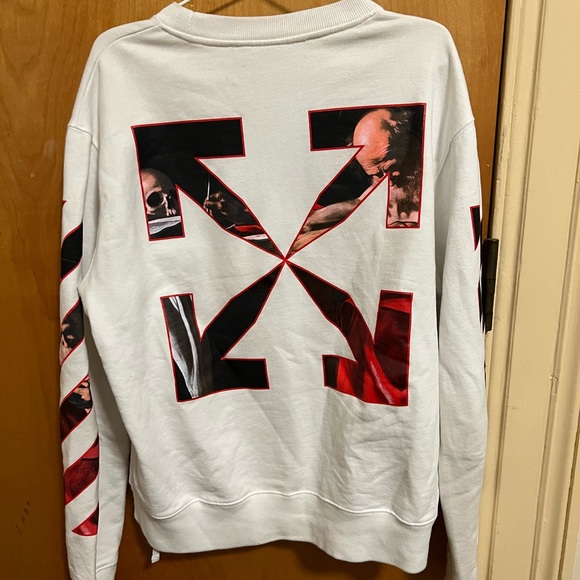 OFF WHITE CARAVAGGIO CREW NECK Size M ✅ - Picture 1 of 6